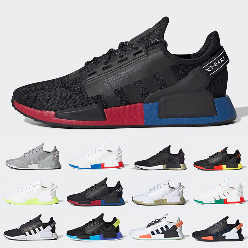 

fashion dazzle camo nmd r1 v2 mens running shoes core black white mexico city aqua tones Munich Paris men women trainers sports sneakers, Color#11