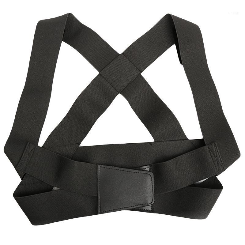 

Back Braces Men Women elastic Adjustable breathable Correction Band Humpback Corrector Back Across Support1, Black