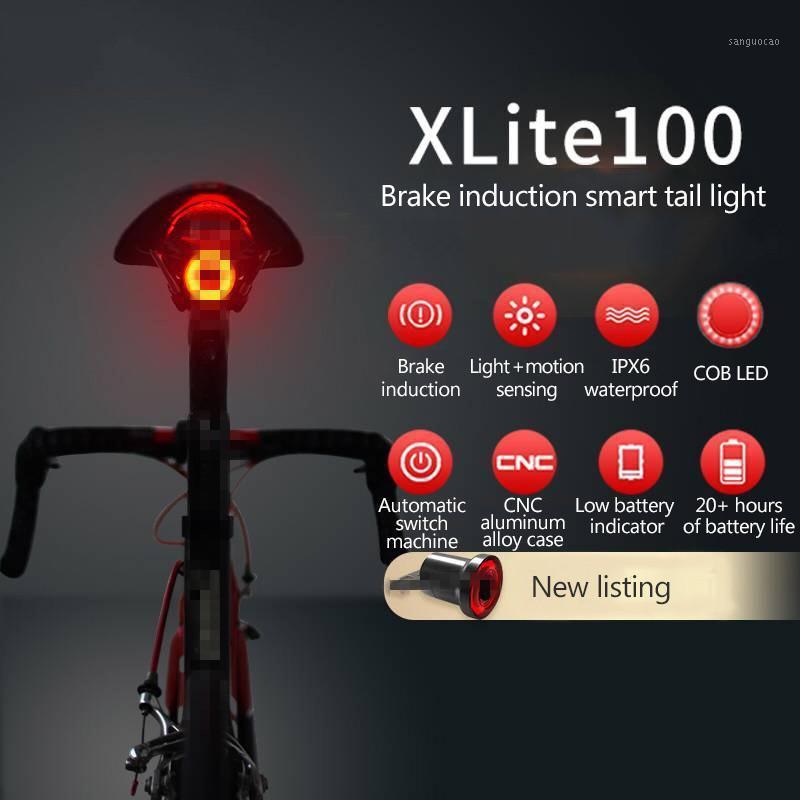 

fasterway Bicycle Bike Rear Light Auto Start/Stop Brake Sensing Waterproof LED Charging Cycling Warning Red Taillight1