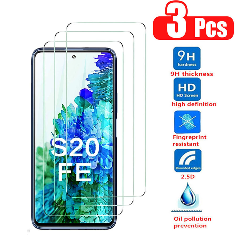 

3pcs Screen Protector For Samsung Galaxy S20 FE A50 A40 A60 M51 A21s Tempered Glass Protective Glass on Samsung S20 FE 5G Glass