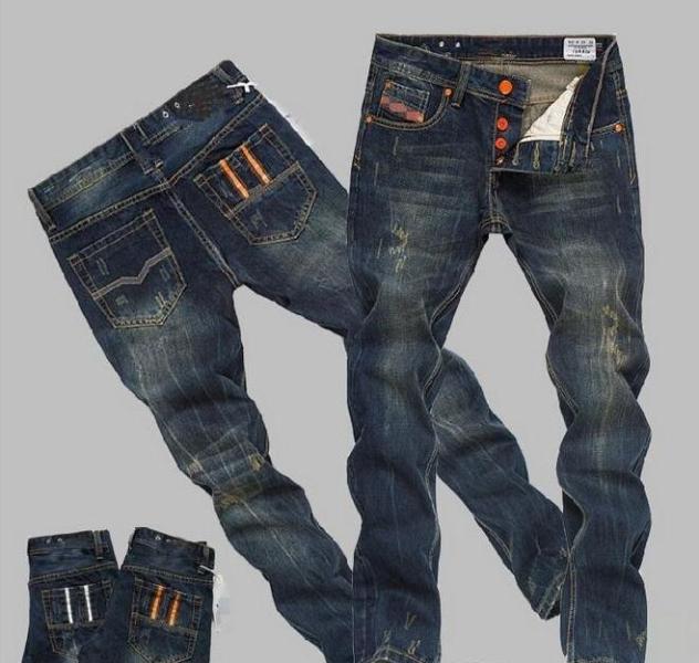 

Jeans Mens New Skinny Pants Designer Casual Luxury Jeans Men Fashion Distressed Ripped Slim Motorcycle Moto Biker Denim Hip Hop Pants VBVP, Blue orange