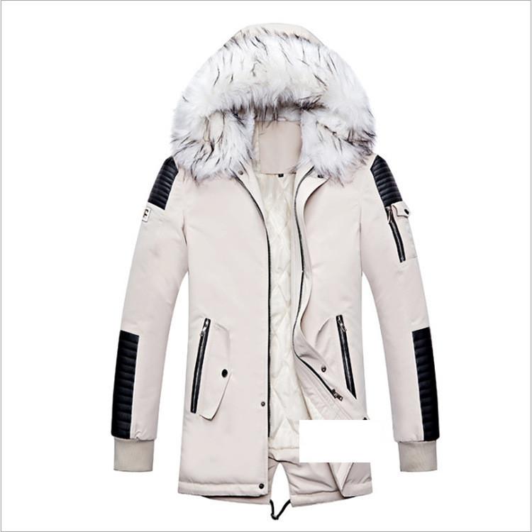 

2021 The New New Winter's Mark Thicken Warm Parkas Coats and Turtlenecks with Men's Hood on 897u, Black