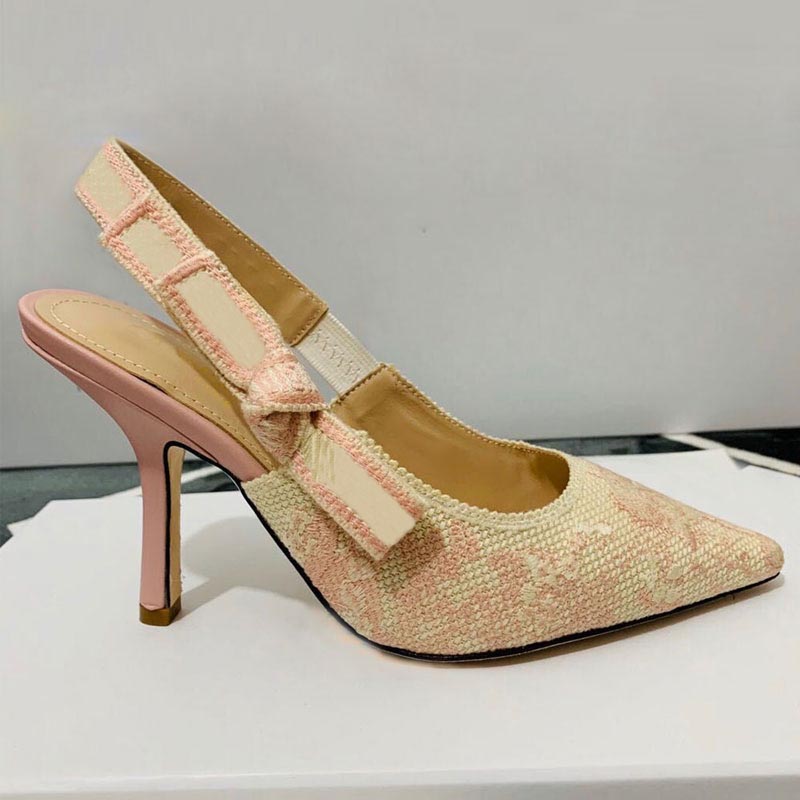 

Spring and summer sandals pointed toe beautiful fashion high heels Baotou beautiful bow stiletto heel designer women's shoes bridal wedding, Extra shoebox