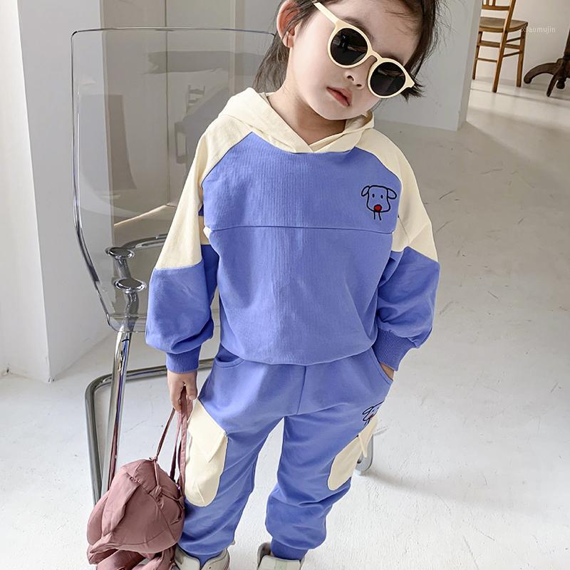 

Menoea Girls Sport Clothes Suits 2020 Toddler Girls Costume Long Sleeve Sets Cartoon Hoodies and Patchwork Pants Outfits1, Az2396yellow