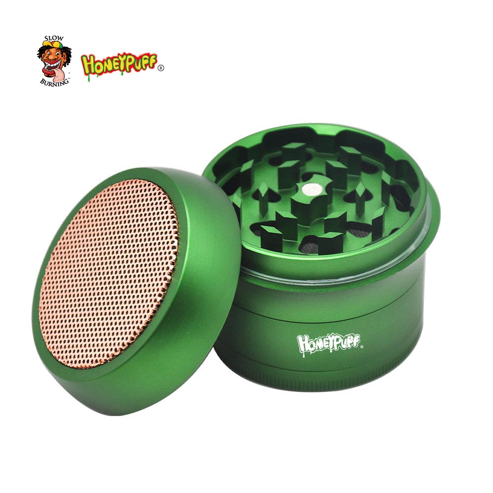 

HONEYPUFF Large 63MM Metal Grinder Herb Mushroom Style Aircraft Aluminum Tobacco Grinder Smoking Accessories