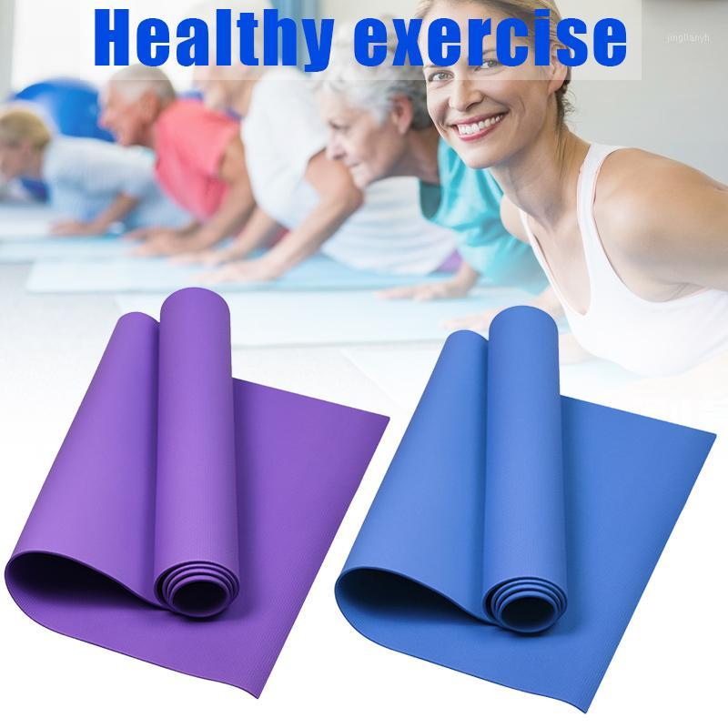 

Yoga Mat Durable 4mm Thickness Non-Slip EVA Fitness Pad High Density Exercise Pad for Exercise Gym Pilates ASD881, Black