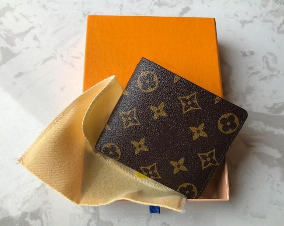 

2021 new L bag billfold High quality Plaid pattern women wallet men pures high-end luxury s designer L wallet with box 88, X16 g black color bar wallet