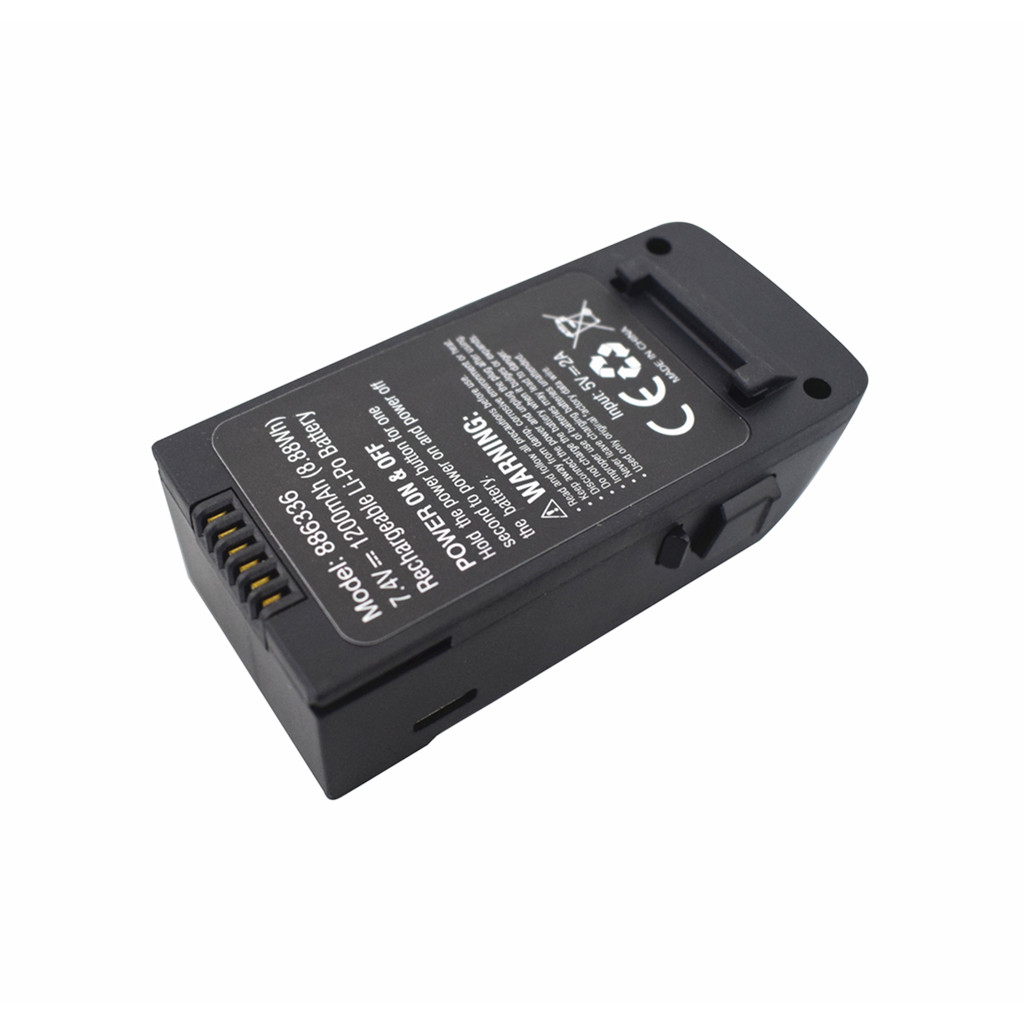 

7.4V 1200mAh Lithium Battery For U62 D30 U11 Folding Four Axis Aircraft Remote Control Aerial Photography Drone Li-Po Battery Spare Parts, Black