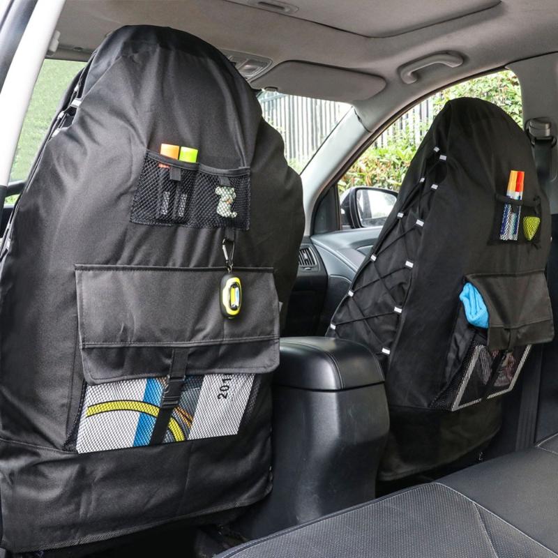 

Waterproof Car Front Seat Cover Anti-Slip Seat Protector with Adjustable Strap and Net Cloth Bags for Cars/SUVs/Trucks Useful