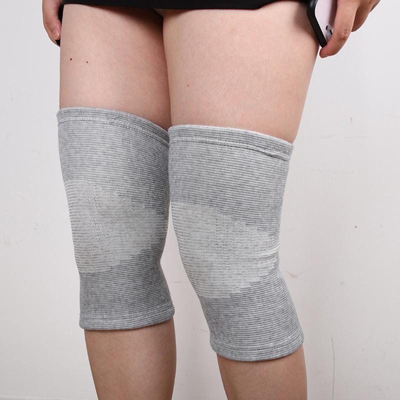 

Knee Support Protector 1 Pcs Leg Arthritis Gym Sleeve Elasticated Bandage Knee Pad Charcoal Knitted Kneepads Warm, Black