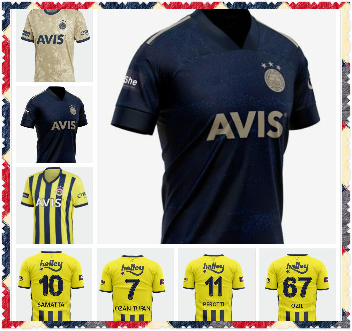 

20 21 Fenerbahce soccer jerseys 2020 2021 CAMISETAS DE FÚTBOL home Mesut Özil Ozan Tufan Perotti Samatta Camiseta football shirts uniform