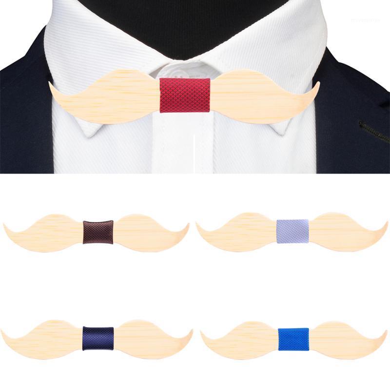 

Novelty 100% Maple Wooden Wood Bow Tie Red Bule Solid Handmade Moustache Bowtie For Men Wedding Party Fashion Cravat Accessories1