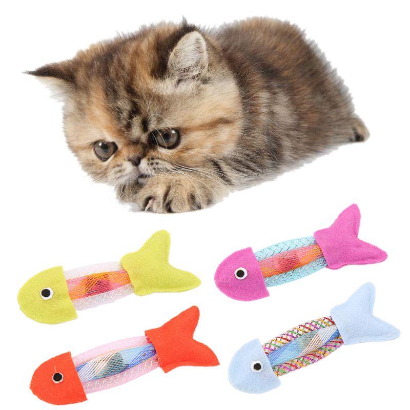 

Cat Kitten Toys Hose Spring Fish Toy Interactive Scratch Resistant Exercise Toy C63B
