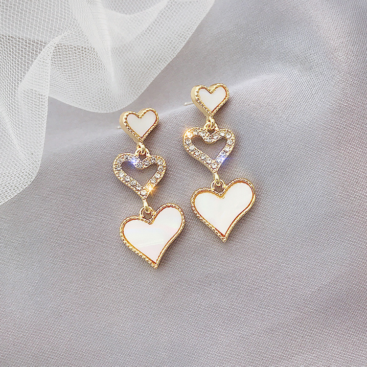 

Fashion Gold Color Heart Geometric Earring for Women Girl korean designer star stud earings fashion accessoires jewelry 2021, Golden;silver