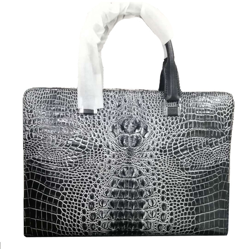 

2021 Male Tote Genuine Portable Leather Coded Password Lock Shoulder Bags Ix71, Sliver