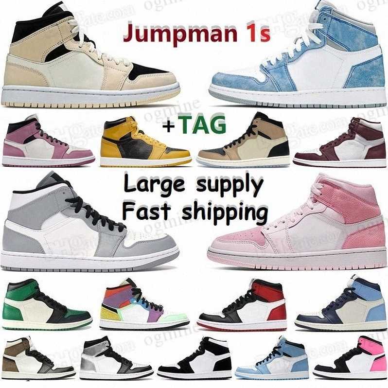 

With Box jumpman 1 1s men basketball shoes woman dark mocha Bordeaux Banned bred shadow UNC twist seafoam Retro sports womens 36-47, 38 high og black gold
