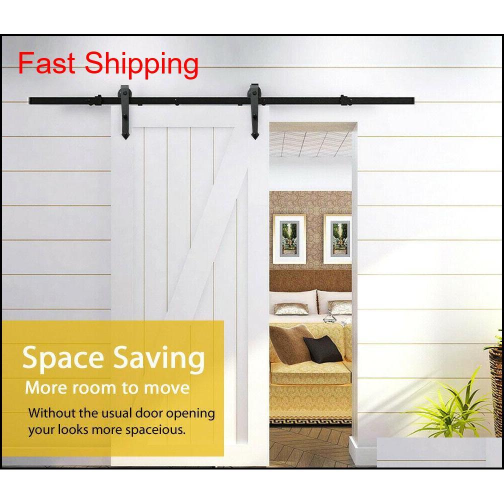 

6' Slide Sliding Barn Door Hardware Track Rail Hanger Roller C qylTVj homes2011