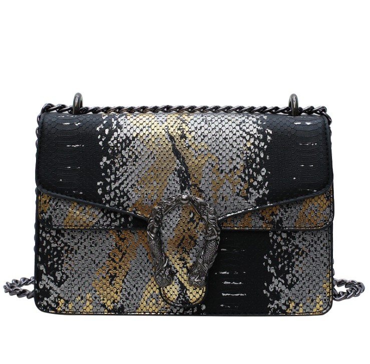 

2021 women's shoulder bags autumn and winter shopping bag high quality discount snake pattern fashion handbag For women's Messenger bag, Yellow
