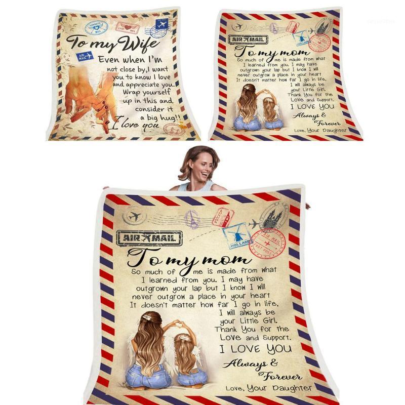 

Double-layer Family Envelope Blanket Soft Flannel Blanket Warm + Print 3D Custom Gift Postcard Stamps1