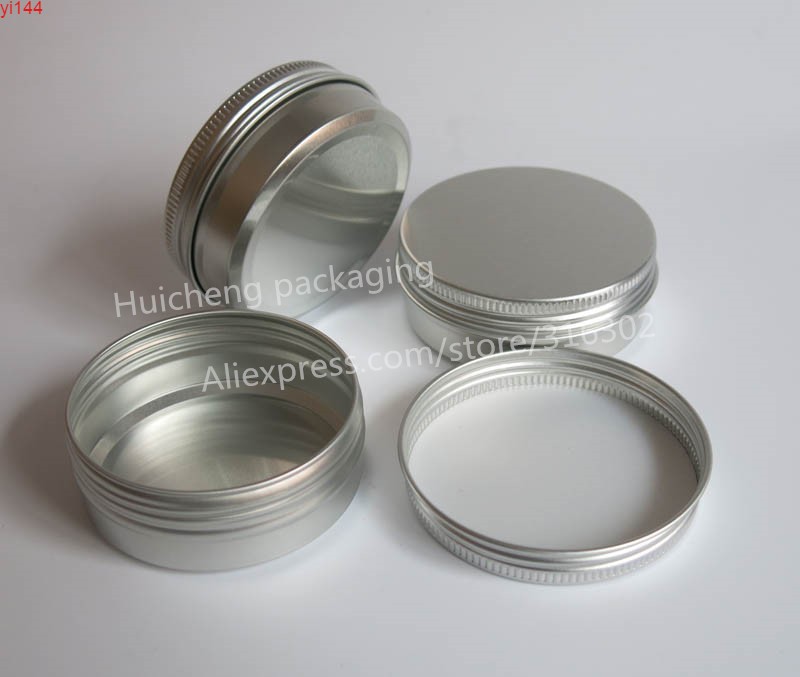 

100 x Empty 60g aluminum jar metal for cream powder gel use 2 oz cosmetic bottles, 60ml containergood qualtity