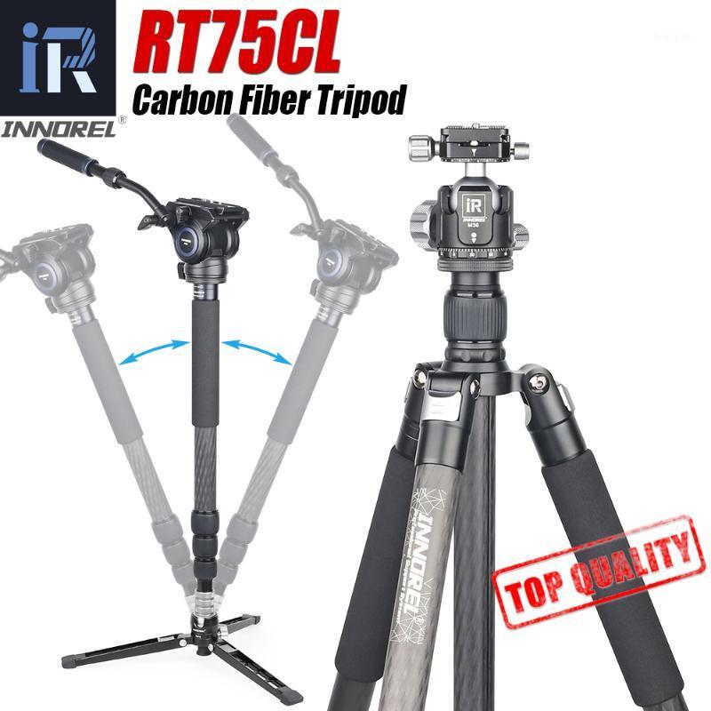 

RT75CL Professional 10 Layers Carbon Fiber Tripod Monopod for DSLR Camera with Double Panoramic Low Profile Ball Head Fluid Head1