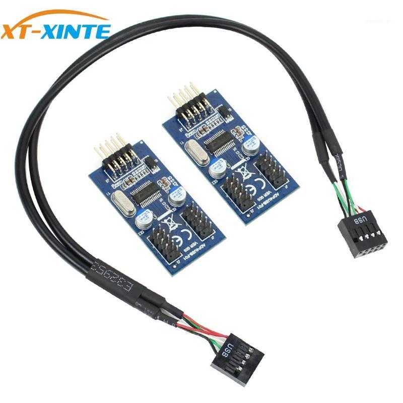 

Motherboard USB 2.0 9PIN Header Multiplier Splitter 9 Pin 1 to 2 Port HUB Extension Cable 30cm/60cm Connector Adapter1