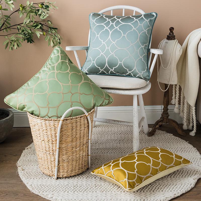 

DUNXDECO Cushion Cover Decorative Pillow Case Modern Luxury Geometric Jacquard High Density Fabric Sofa Chair Bedding Coussin