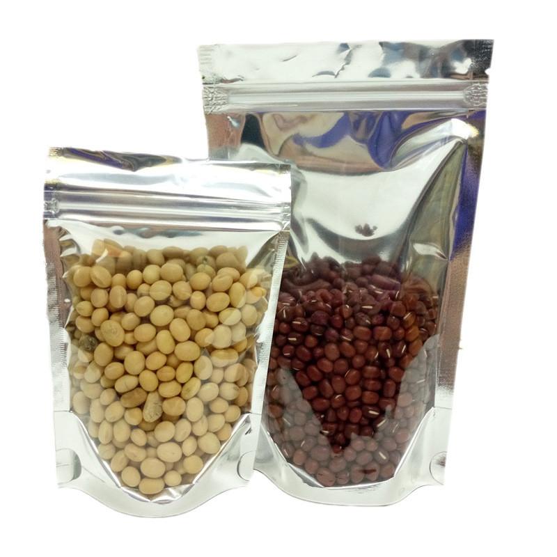 

Small to Big Sizes Aluminum Foil Clear Standup Pouch Resealable Plastic Retail Lock Packaging Bags ZipperLock Mylar Bag Package Pouch