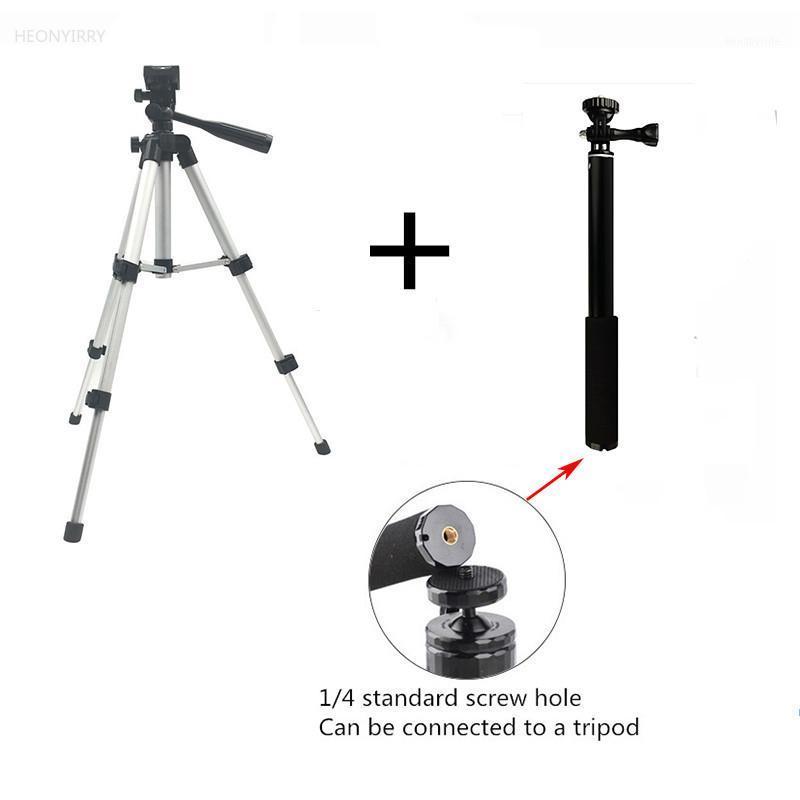 

tripod-holder stand extension-rod camera foldable Stand Screw 360 Degree Fluid Head Tripod Stabilizer Aluminum with clip1