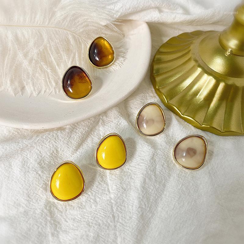 

Stud Korean Cooper Earrings Niche Design Acrylic Crystal Chic Retro Fashion Temperament Elegant Classic Temperament1