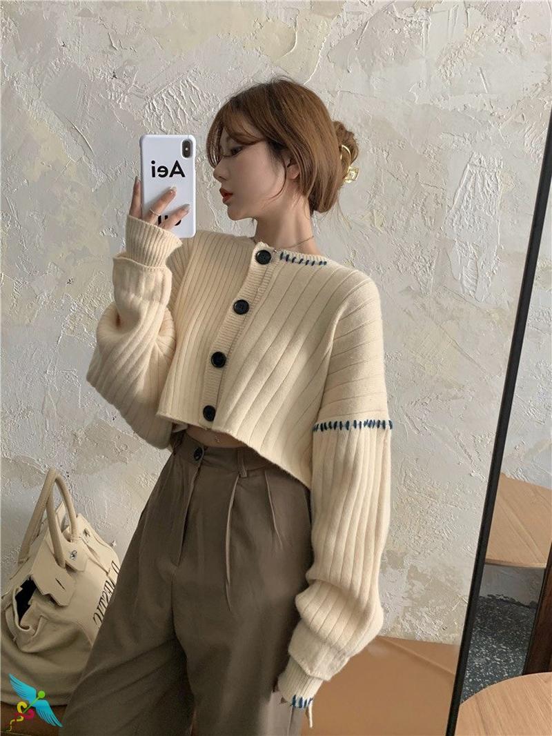 

New Autumn Winter ADER ERROR Short Front and Long Back Design Weird Sweater Ader Error High Quality Fashion Creativity Sweater, Black