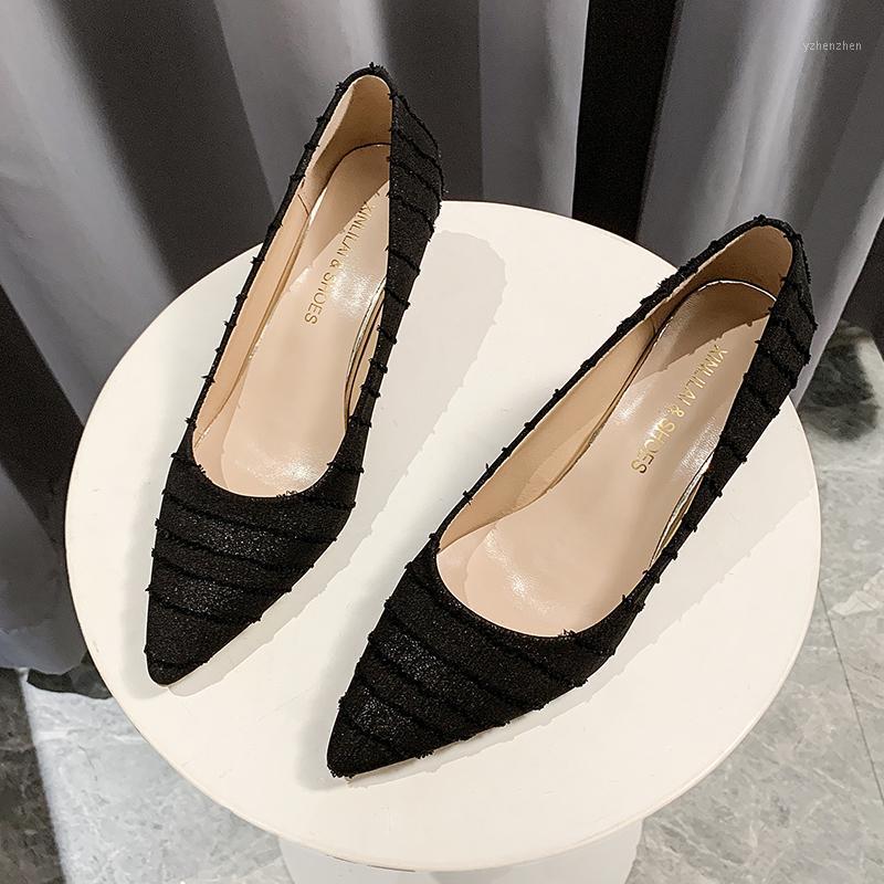 

Dress Shoes 2021 Women Stain Silk Sexy High Heels Pumps Designer Metal Blue Gold Wedding Female Prom Shoe U14-781, Beige