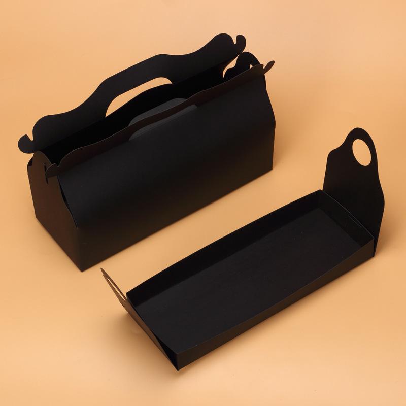

100 Pcs Gift Paper Boxes Muffin Mousse Cake Roll Kraft Paper Box Wedding Candy Cookies Party Birthday Gift Packaging Box Handle