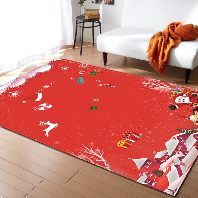 

Merry Christmas Living Room Carpet Bedroom Bedside Rug 3D Kids Room Decoration Carpet Home Children Hallway Anti-slip Floor Mat, Y181102-e002