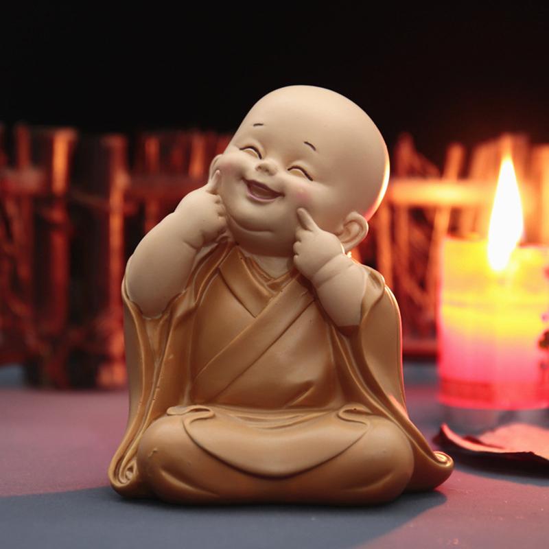 

Small Ornament Little Monk Sculpture Figurine Chinese Style Decoration