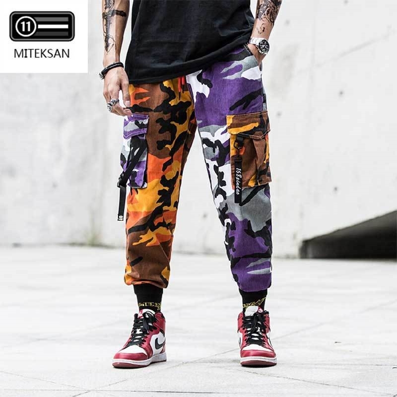 

New Joggers Cargo Pants Men Streetwear Camouflage Fashions Hip Hip Korean Trousers Casual Plus Size Cp Pants Pantalones Hombre 201125, Multi