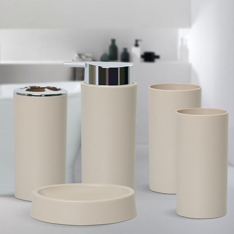 

5Pcs Plastic Washing Cup Toothbrush Holder Soap Box Bathroom Organizer Box Set