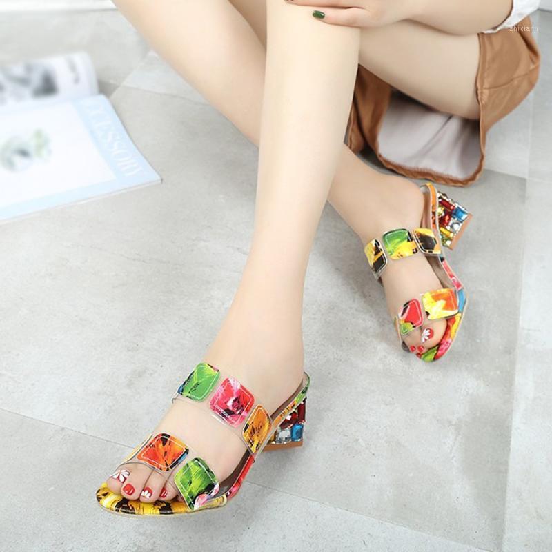 

Woman Rhinestone Sandals Ladies Open Toe Pumps Shoes Fashion Summer Comfortable Casual Slippers Female High Heels Sandal #4.291, Mr