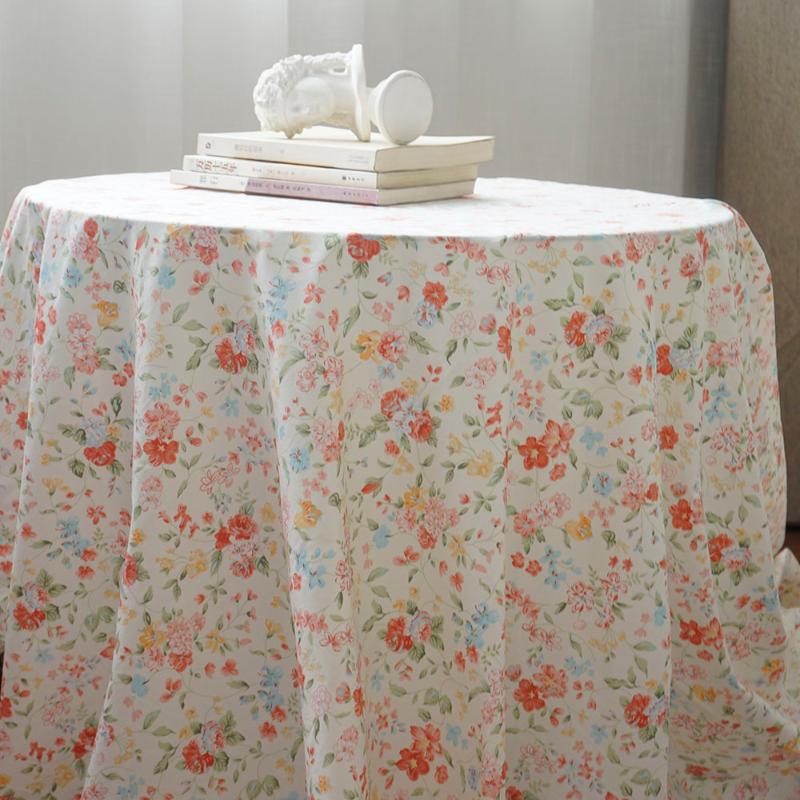 

Korean Ins Rose Tablecloth Flower Home Kitchen Table Decor Chic Picnic Cover Cushion, As pic