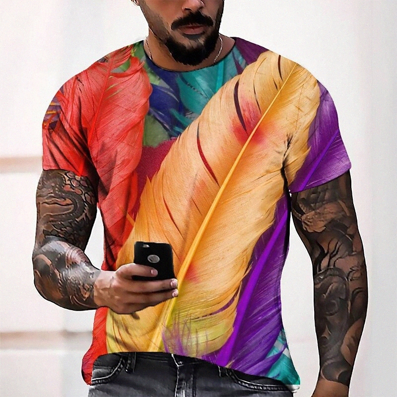 T-shirt Tee T-shirt 3D Imprimer graphique col rond décontracté quotidien quotidien 3D imprimé à manches courtes sommets de mode Cool confortable