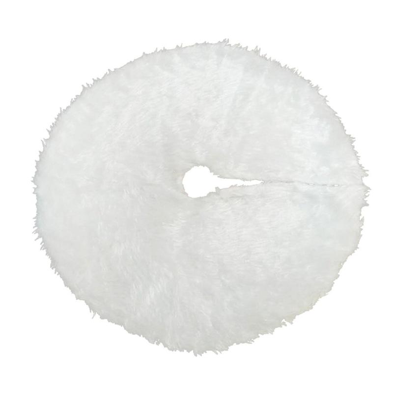 

70/120cm White Christmas Tree Skirt Base Faux Fur Xmas Floor Mat Ornaments Decor Base Floor Mat Cover Home Party Decors