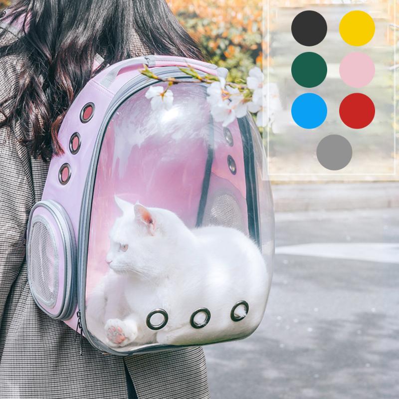 

Cat Carrier Bag Breathable Transparent Puppy Cat Backpack Cats Box Cage Small Dog Pet Travel Carrier Handbag Space