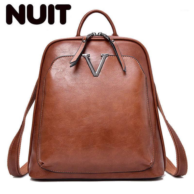 

Retro Women Backpack High Quality Leather Unisex Backpack Fashion School Bag For Teenage Girls Lady Travel Backpacks1, Black