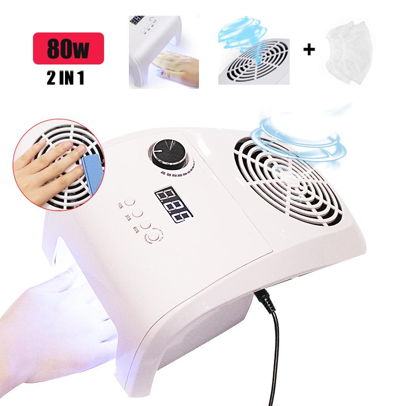 

80W 2in1 35000RPM Miltifunction Manicure Machine Strong Powerful Suction Vacuum Cleaner With UV LED Nail Lamp Quickly Dry, Mc2000 drill