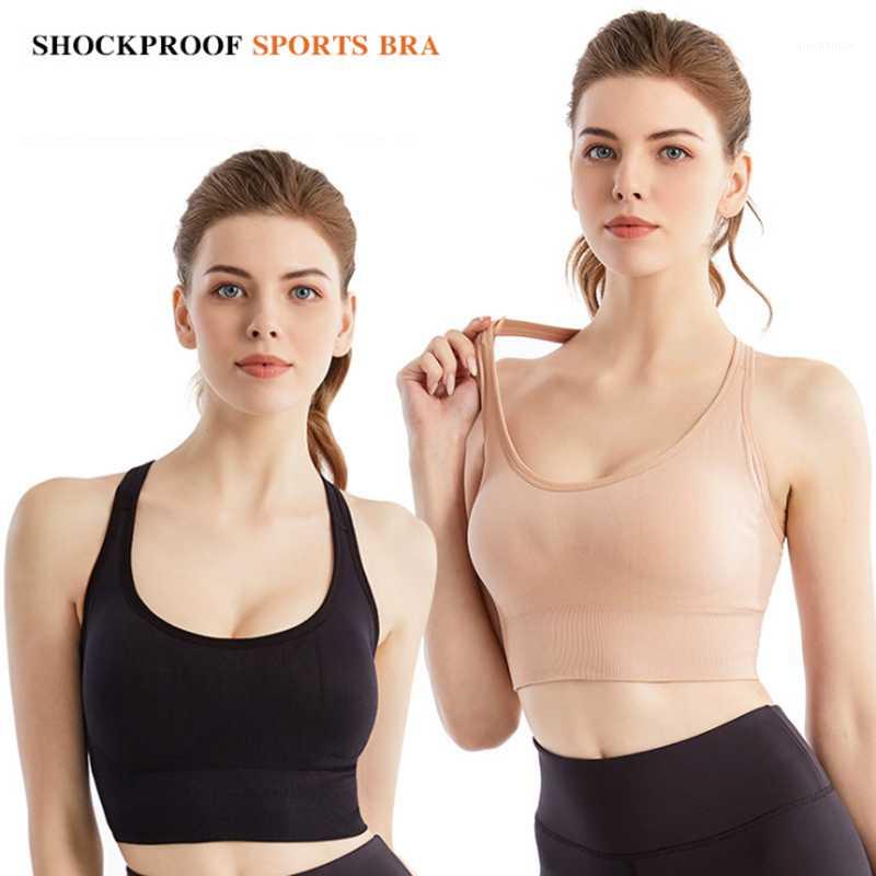 

Sports Bra High Stretch Breathable Top Fitness Women Running Yoga Gym Seamless Bra Sport1, Sapphire