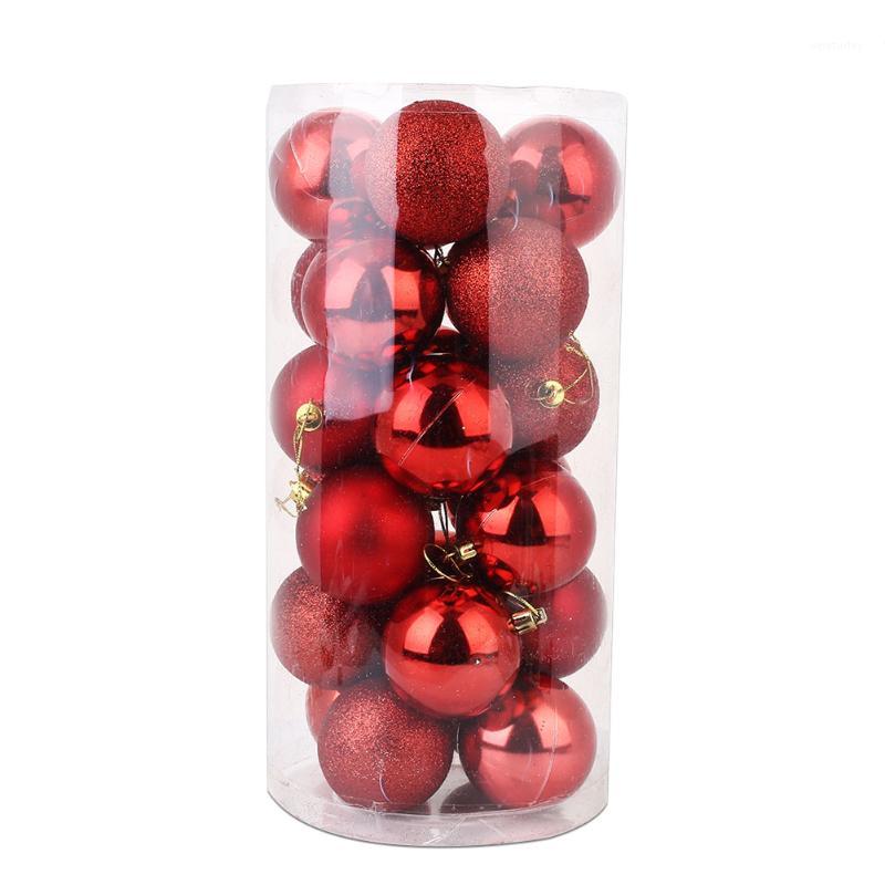 

6CM 24Pcs/Box Christmas Decorative Ball Home Market Xmas Tree Decors 6 Colors1