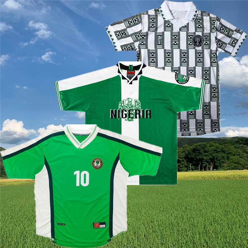 

Nigelia 1998 Retro Nigeres OKOCHA Classic Soccer Jersey 1994 1996 AMOKACHI KANU WEST YEKINI OLISEH Ancient Football Shirt