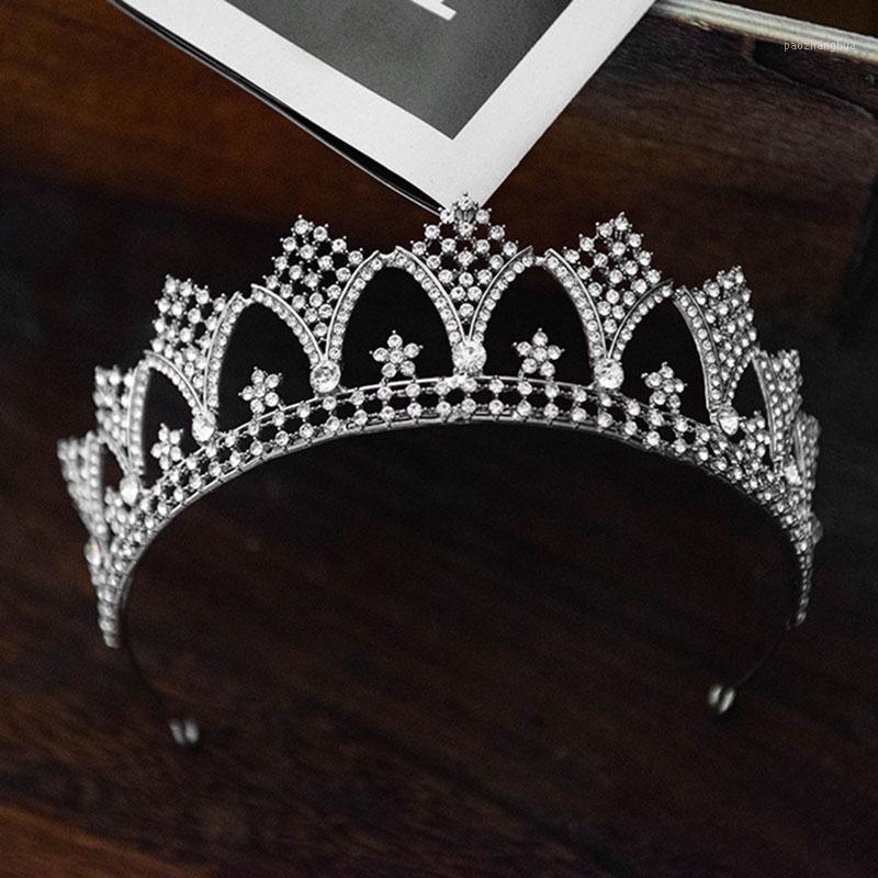 

High Fashion Bling Star Crystal Tiaras And Crowns De Noiva Bride Bridal Wedding Hair Accessories Headbands For Women FORSEVEN Clips & Barret, Golden;silver