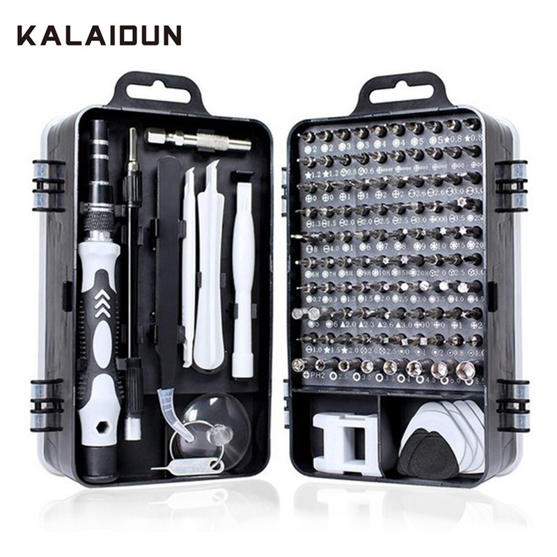 

KALAIDUN Screwdriver Set 115 In 1 Bit Precision Magnetic Screw Driver Torx Bits Insulated Multitools Phone Repair Hand Tools Kit T200602