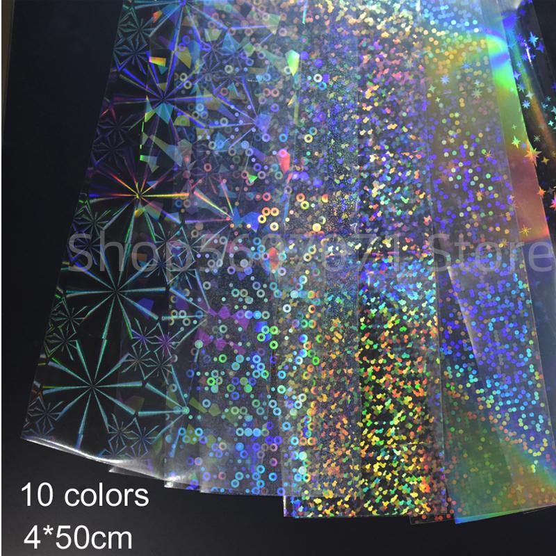 

10pcs 50cm Holographic Nail Foil Colorful Stickers Transfer Starry Stickers Sliders for Decoration Nail Art Tips Manicure Tools, 1pc 100cml c142